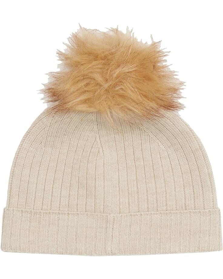 

Шапка tentree Wool Faux Fur Pom Beanie, цвет Oatmeal