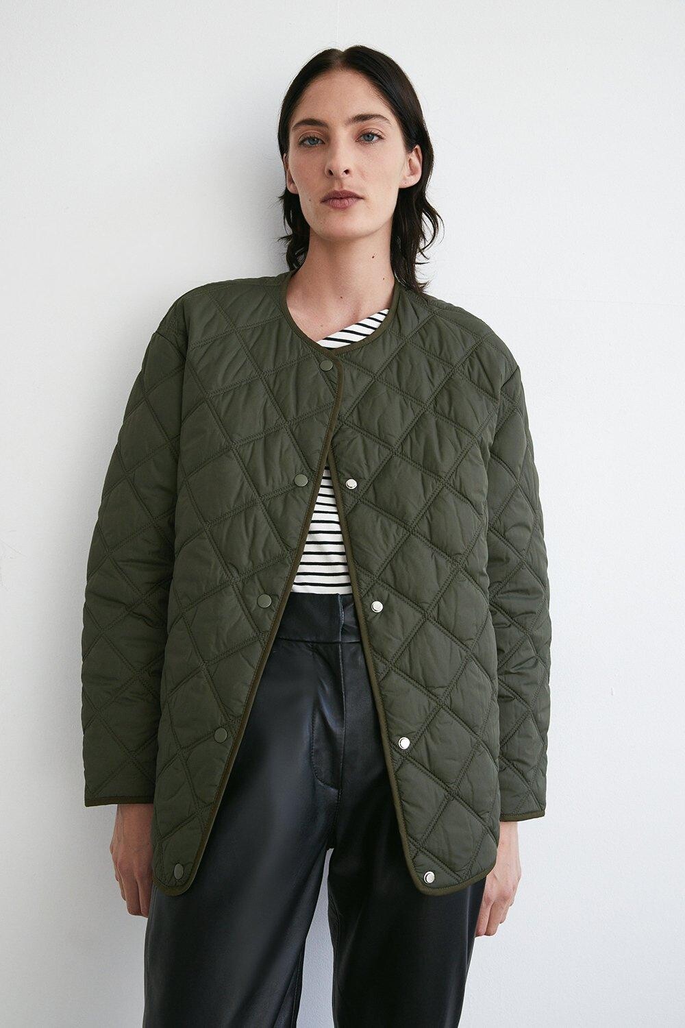 

Куртка без воротника Essential Warehouse, хаки