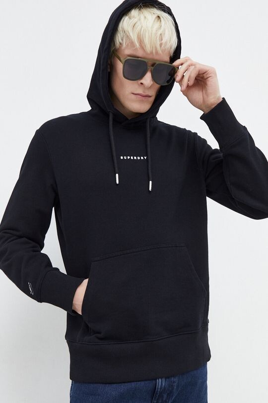 

Хлопковая толстовка Superdry, черный