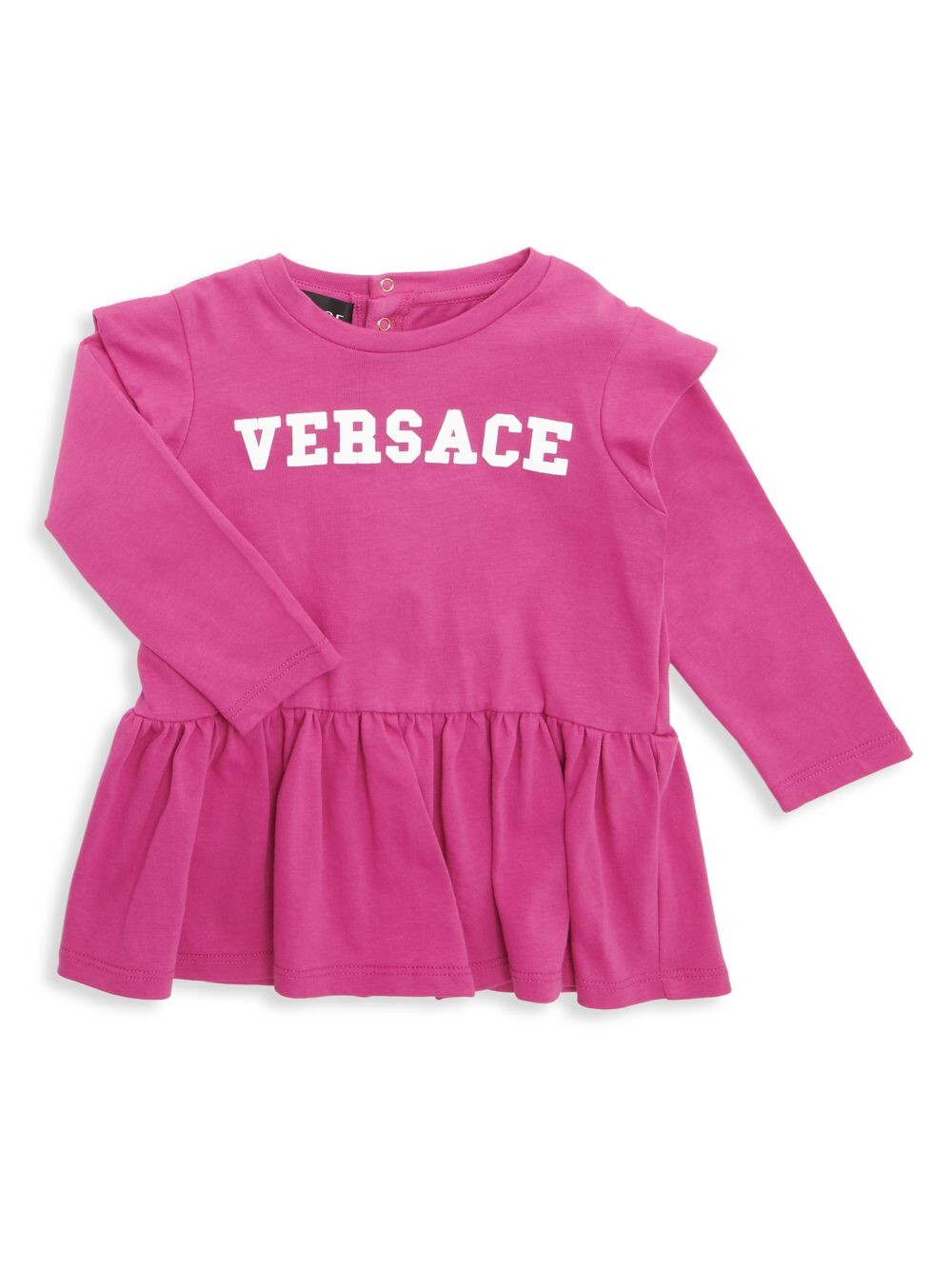 

Платье для девочки с рюшами и логотипом для девочки Versace, розовый