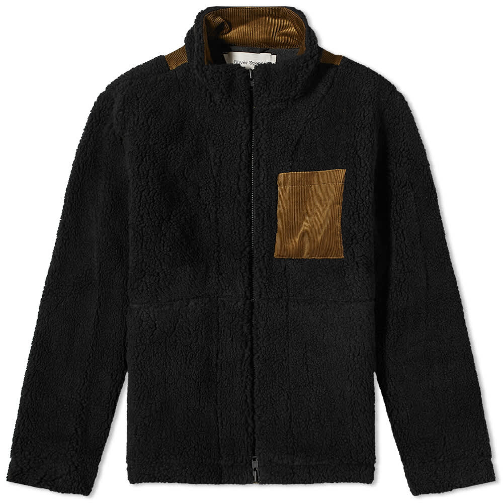 

Толстовка Oliver Spencer Westport Borg Fleece, Черный