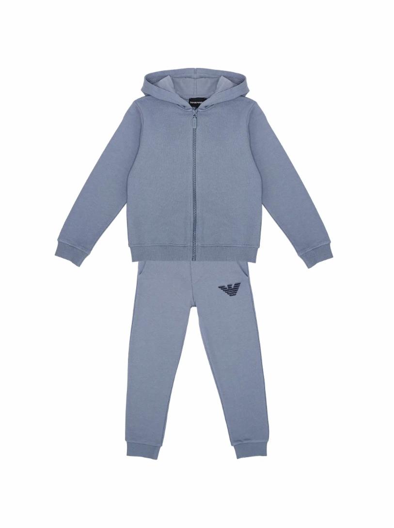 Спортивный костюм EMPORIO ARMANI комплект одежды leo детский брюки и кофта спортивный стиль подарочная упаковка карманы пояс на резинке манжеты размер 92 голубой