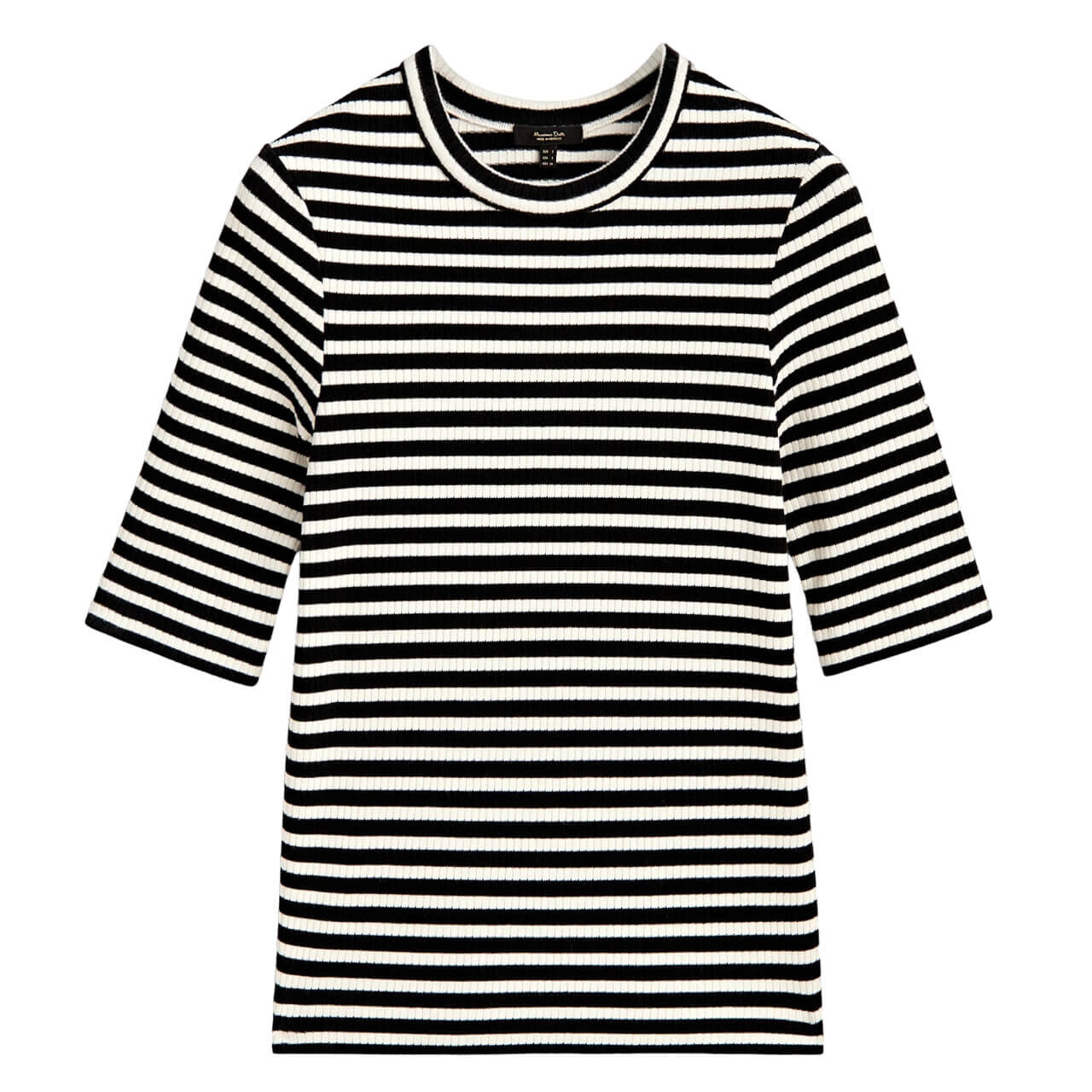 

Лонгслив Massimo Dutti, темно-синий/белый