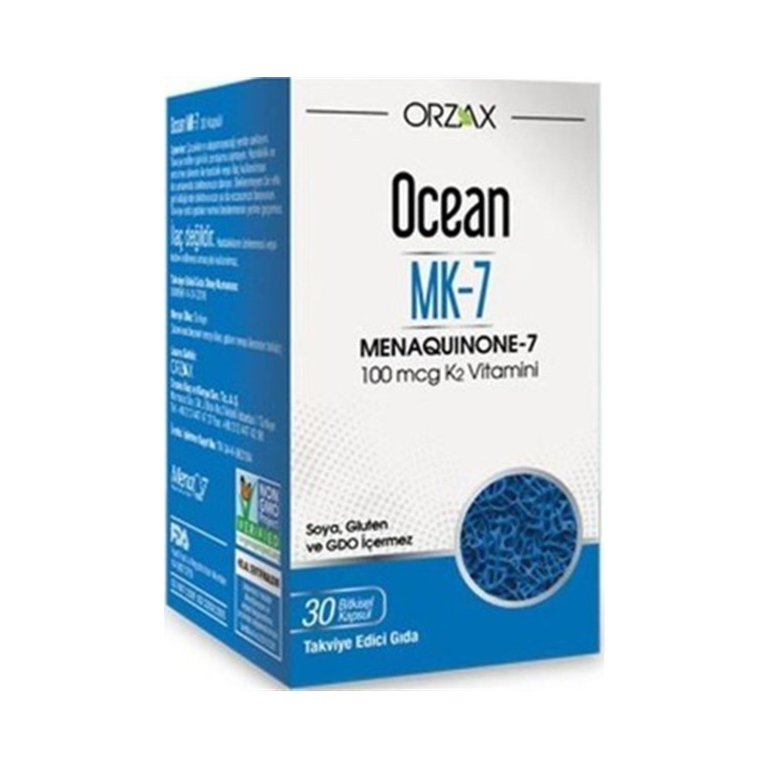 Менахинон-7 Ocean Orzax, 30 капсул имунол orzax 40 капсул гель orzax для умывания лица 100 мл