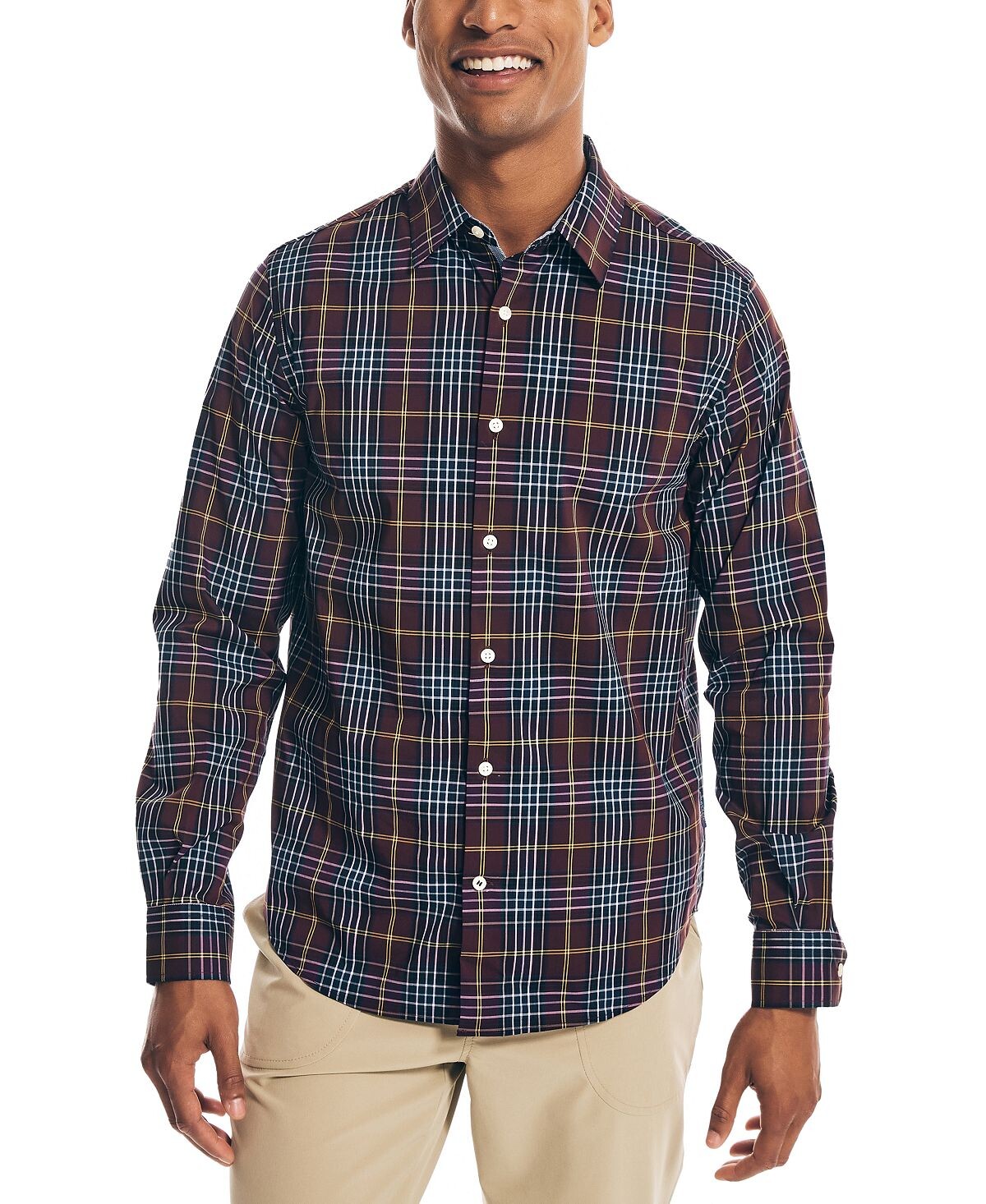 

Мужские рубашки slim-fit navtech performance stretch с длинными рукавами Nautica, мульти