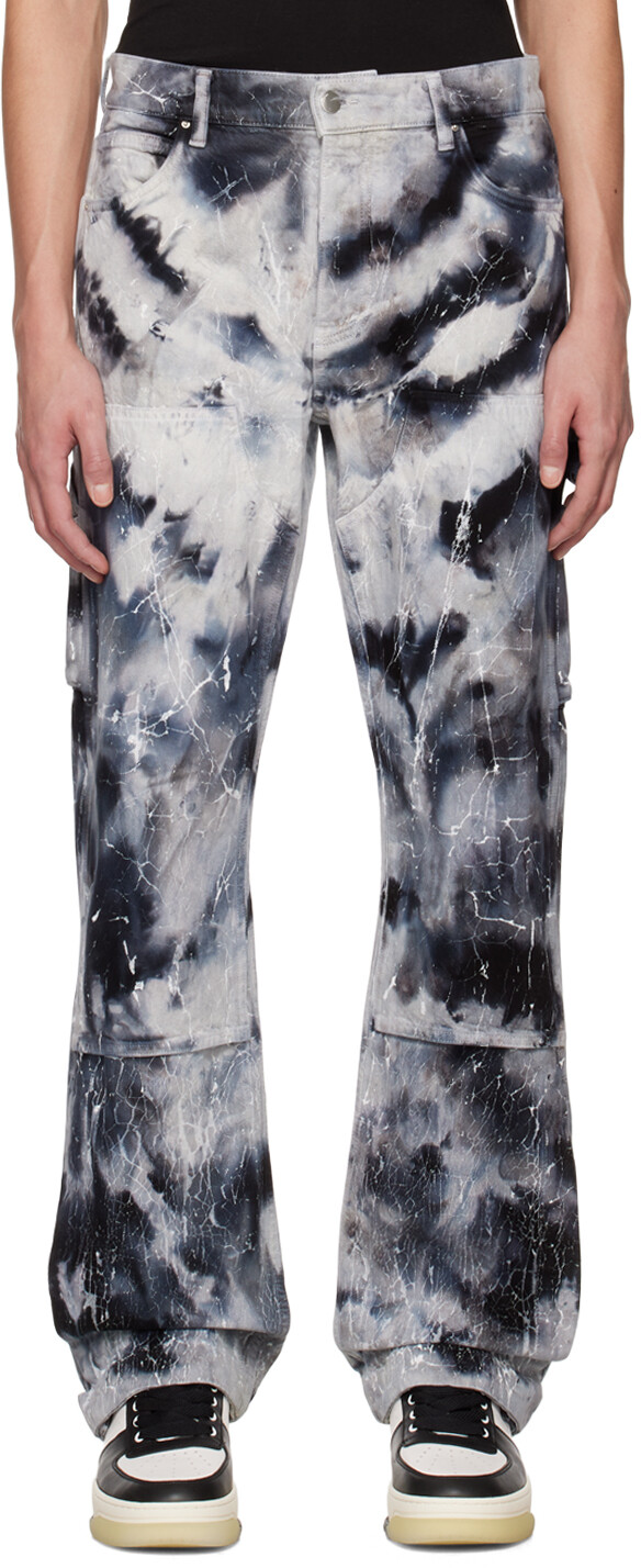 

Черные потрескавшиеся джинсы AMIRI