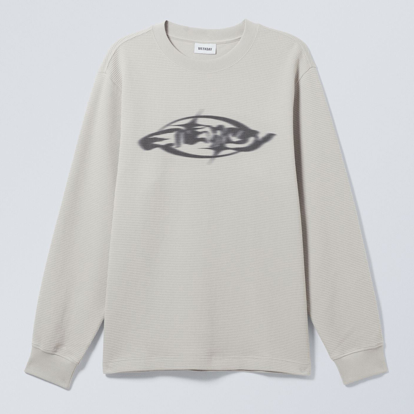 

Лонгслив Weekday Relaxed Graphic Shirt Eternity, бежевый
