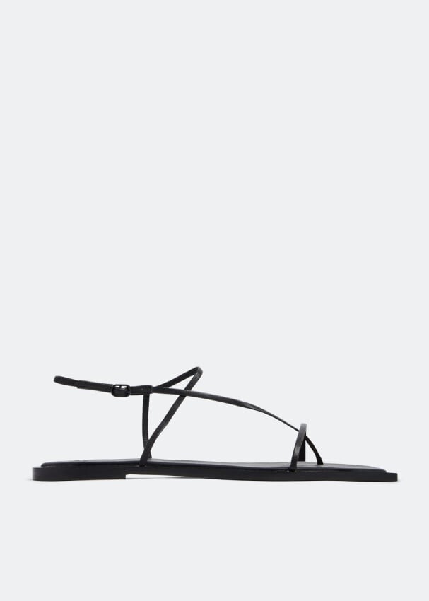 

Сандалии STUDIO AMELIA Filament squared flat sandals, черный