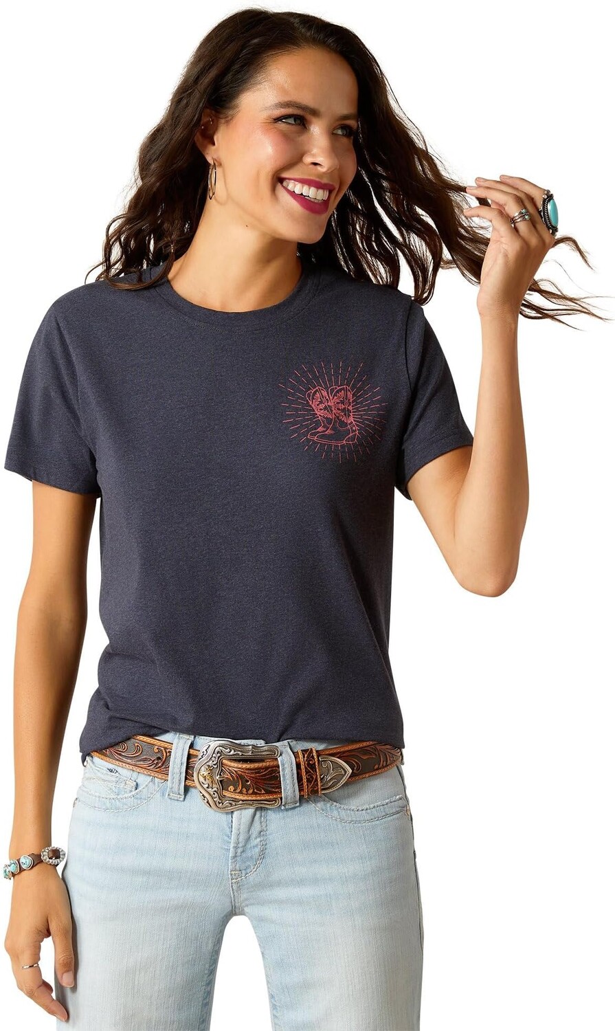 

Футболка Ariat Genuine T-Shirt, цвет Admiralty Blue Heather