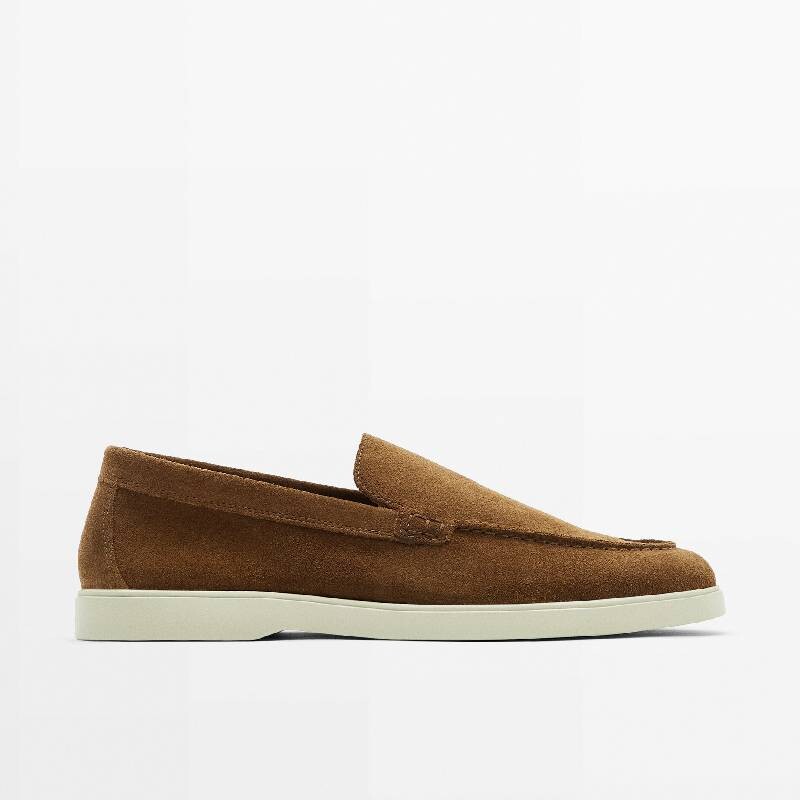 

Мокассины Massimo Dutti Split Suede, коричневый