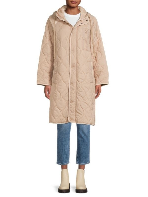 

Пальто Стеганое LOVE TOKEN с капюшоном, beige