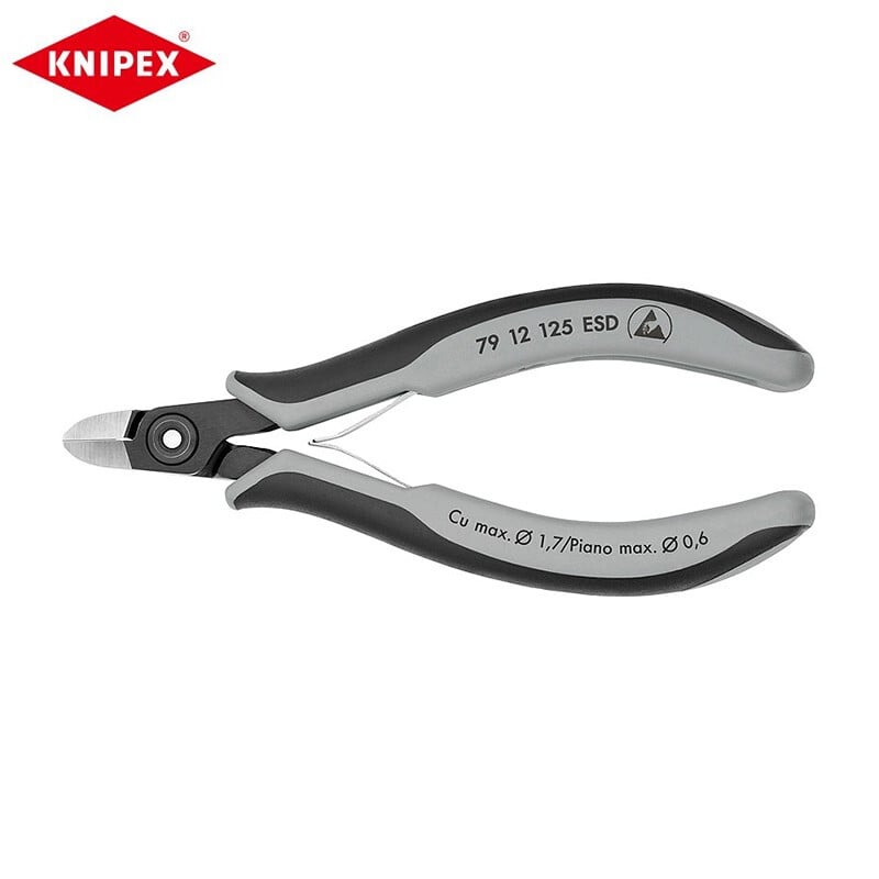 KNIPEX прецизионные диагональные плоскогубцы для электронных устройств, плоскогубцы для рта, ножницы для водяного рта, электронные ножницы, пластиковые плоскогубцы, диагональные плоскогубцы 79 12 125 ESD настройка (срок поставки 4-8 недель)