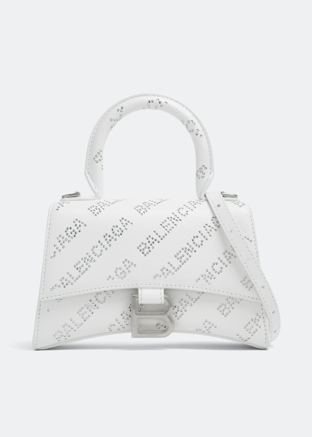 

Сумка BALENCIAGA Hourglass XS top handle bag, белый