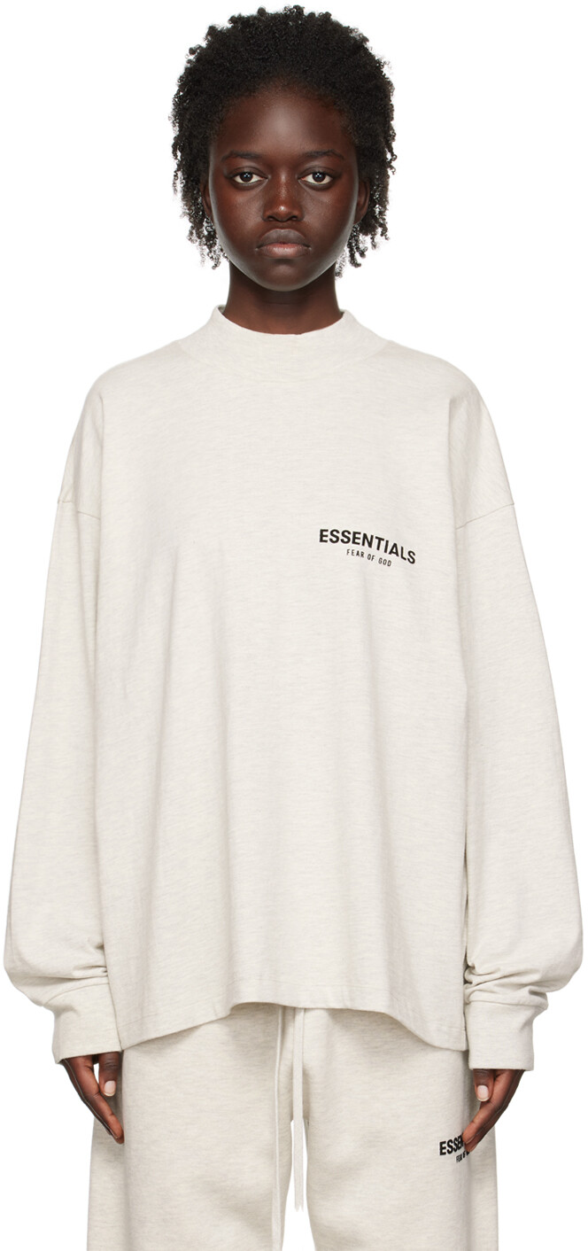 

Флокированная футболка с длинным рукавом Off-White Essentials