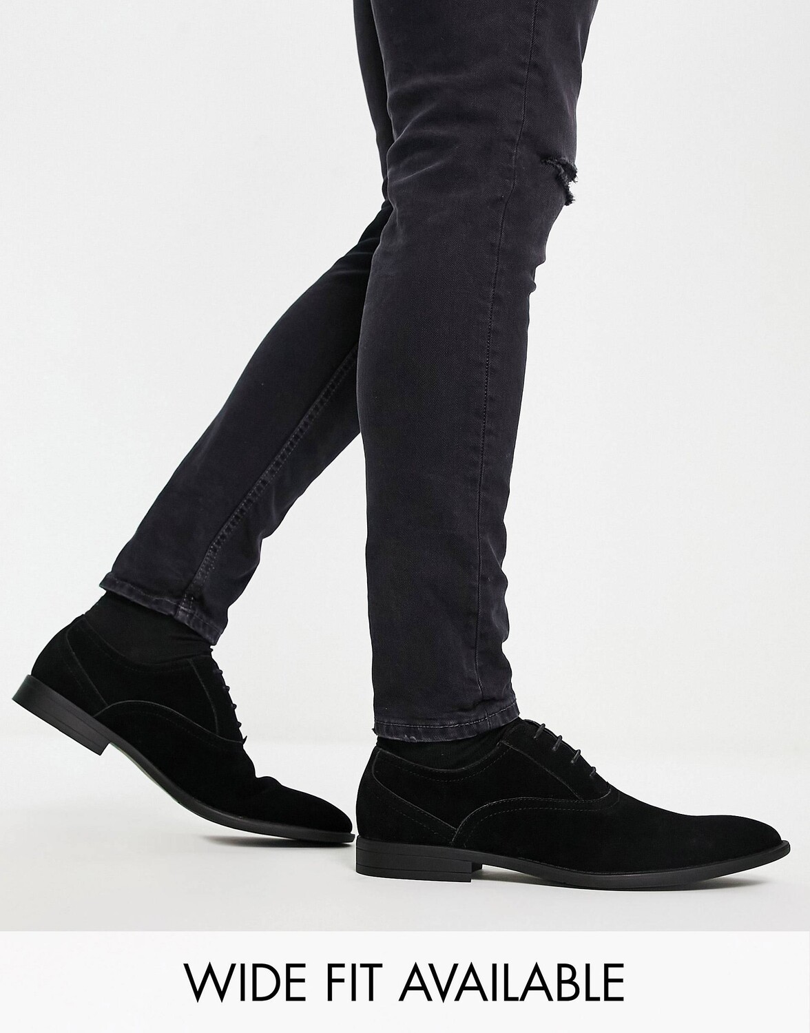 

Черные оксфорды из искусственной замши ASOS DESIGN, Черный