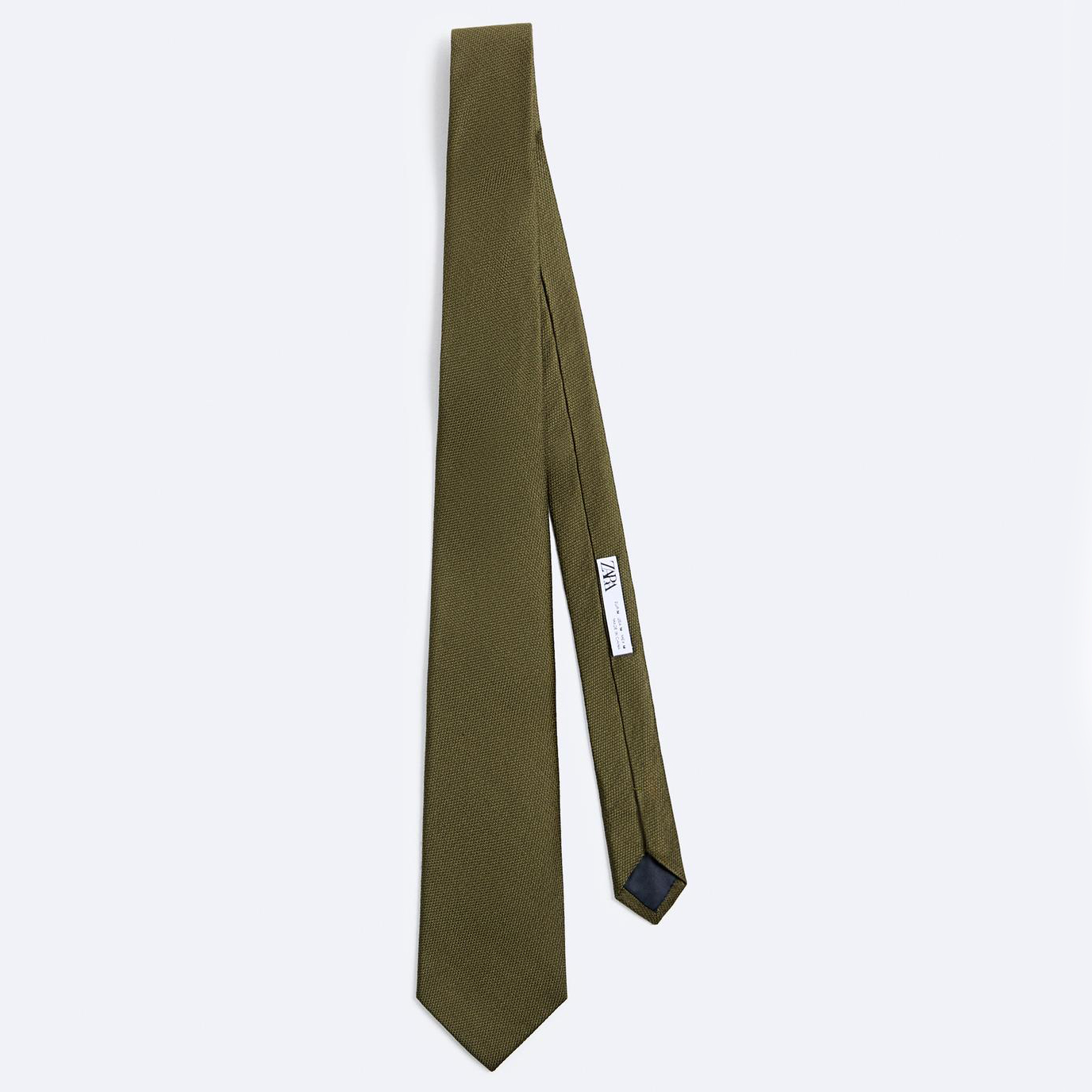 галстук zara 100% silk textured темно зеленый Галстук Zara 100% Silk Textured, темно-зеленый