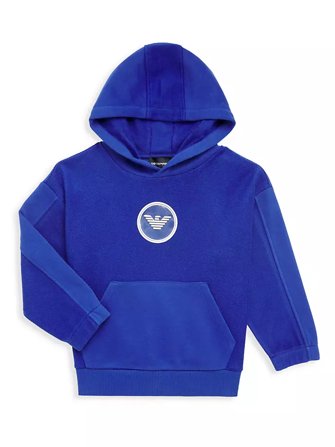 

Толстовка с логотипом Little Boy's & Boy's Circle Eagle Emporio Armani, синий