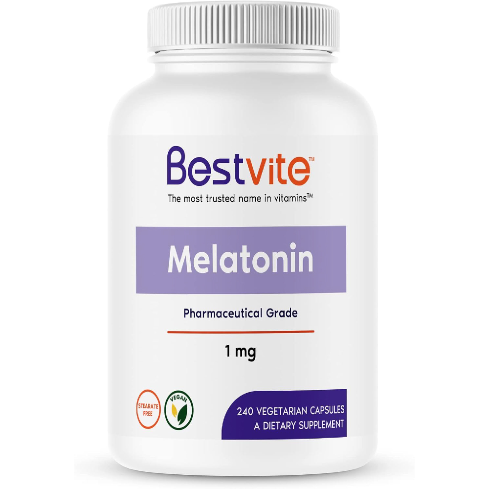 Мелатонин 1 мг Bestvite, 240 растительных капсул