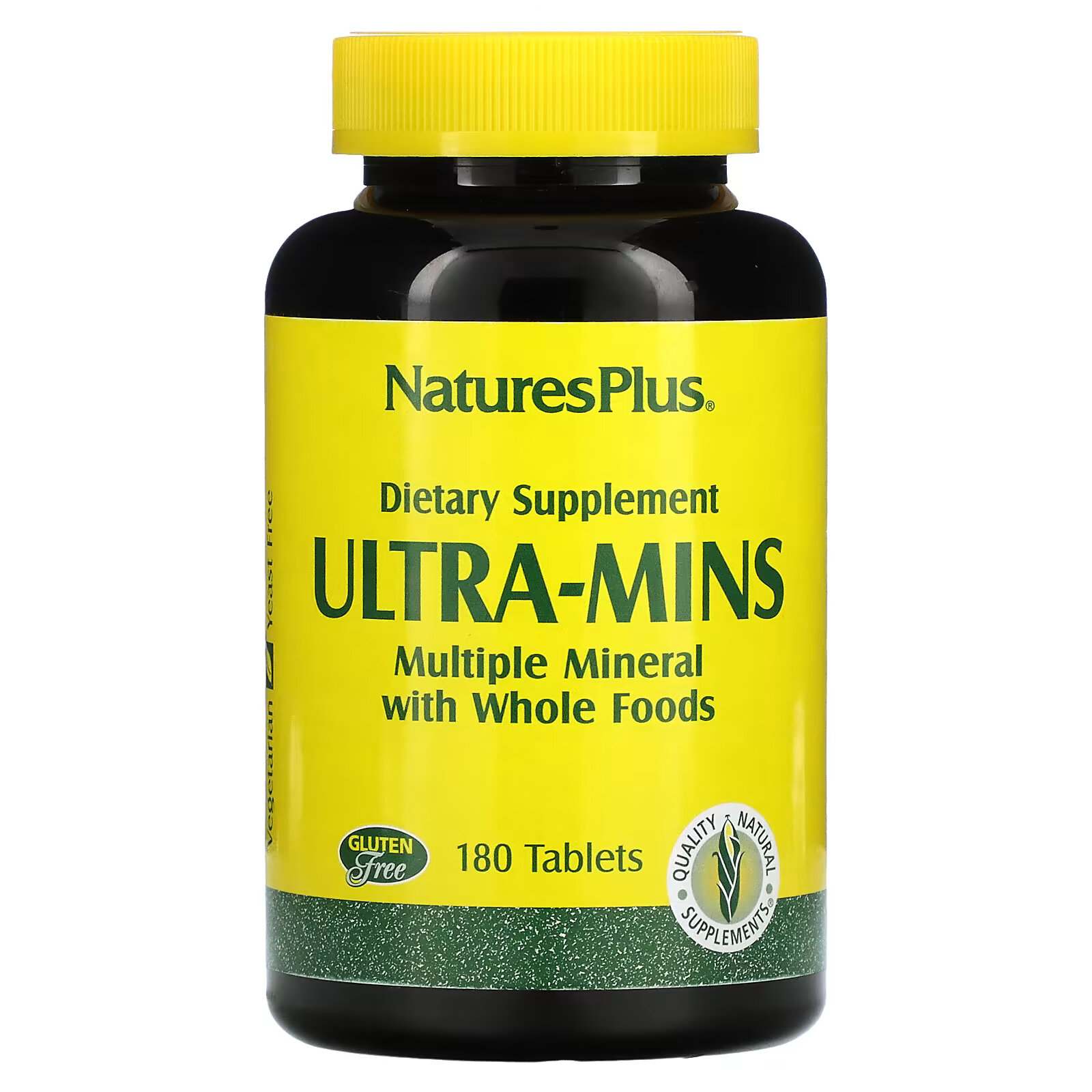 NaturesPlus, Ultra-Mins, мультиминералы с цельными продуктами, 180 таблеток - фото