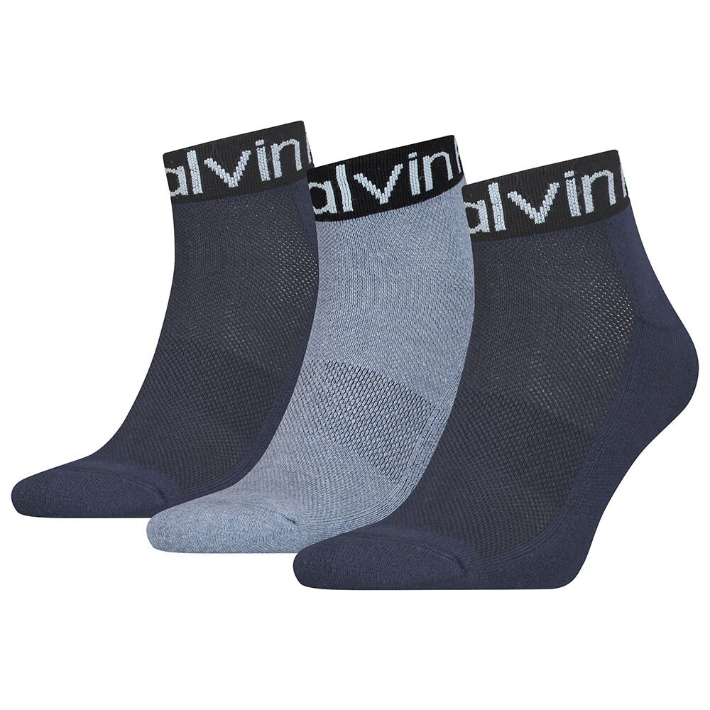 

Носки Calvin Klein Quarter Logo Welt 3 шт, синий