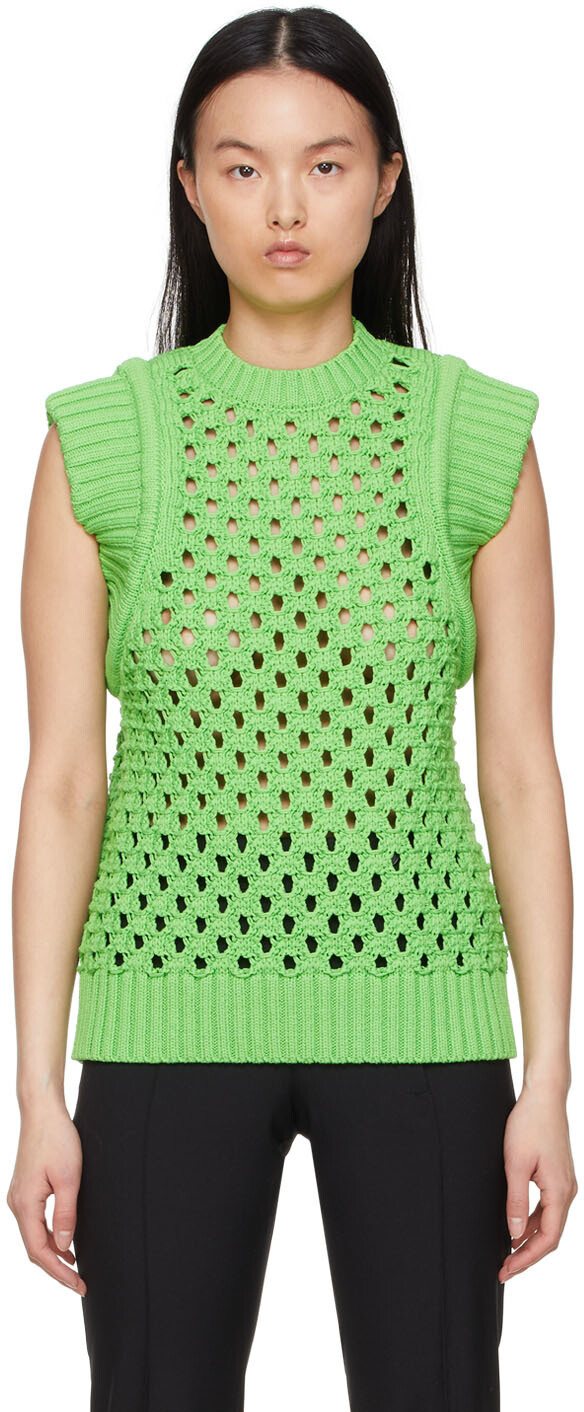 

Зеленый хлопковый жилет Stella McCartney