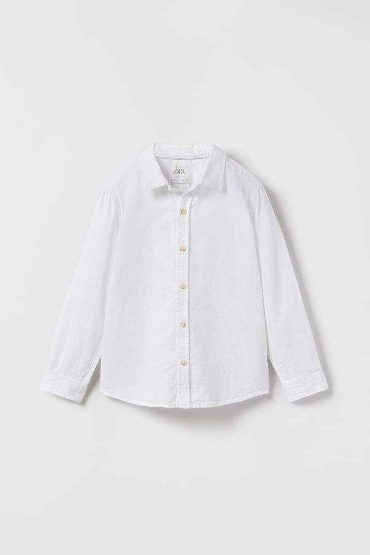 

Рубашка Zara Kids Textured, белый