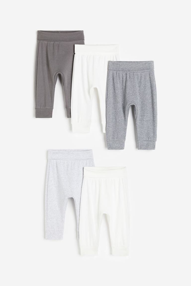 

Комплект из 5 хлопковых брюк H&M, серый