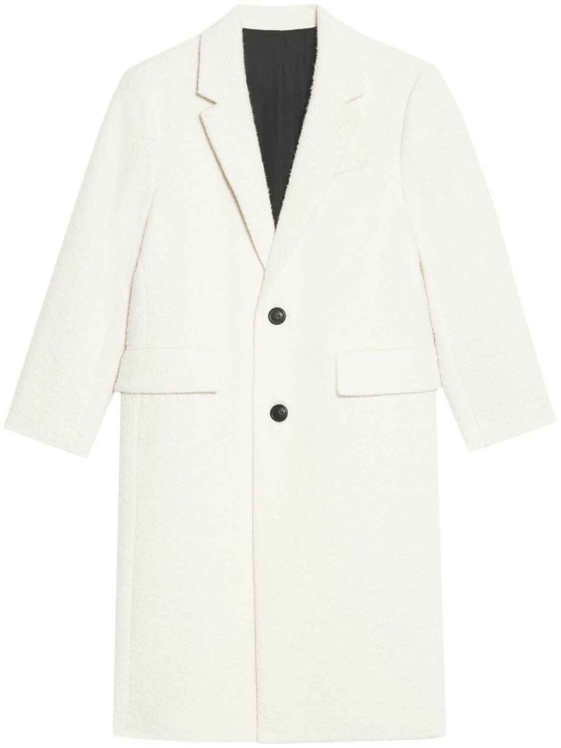 

AMI Paris single-breasted coat, белый