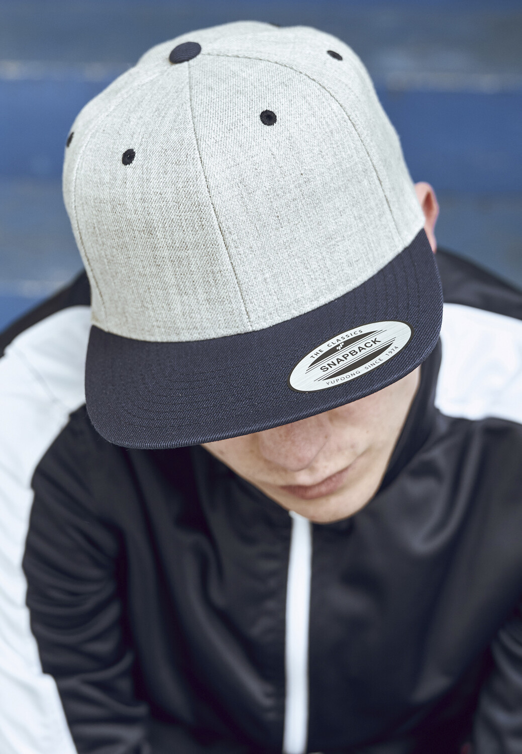 

Бейсболка Flexfit Snapback, цвет h.grey/navy