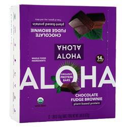 Aloha Bay Органический Протеиновый Батончик - Брауни с Шоколадной Помадкой на растительной Основе 12 батончиков aloha bay гималайская поваренная и столовая соль мелкие кристаллы 170 г 6 унций