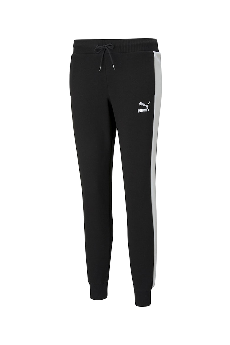 Спортивные брюки Iconic T7 TR cl с контрастами по бокам Puma, черный