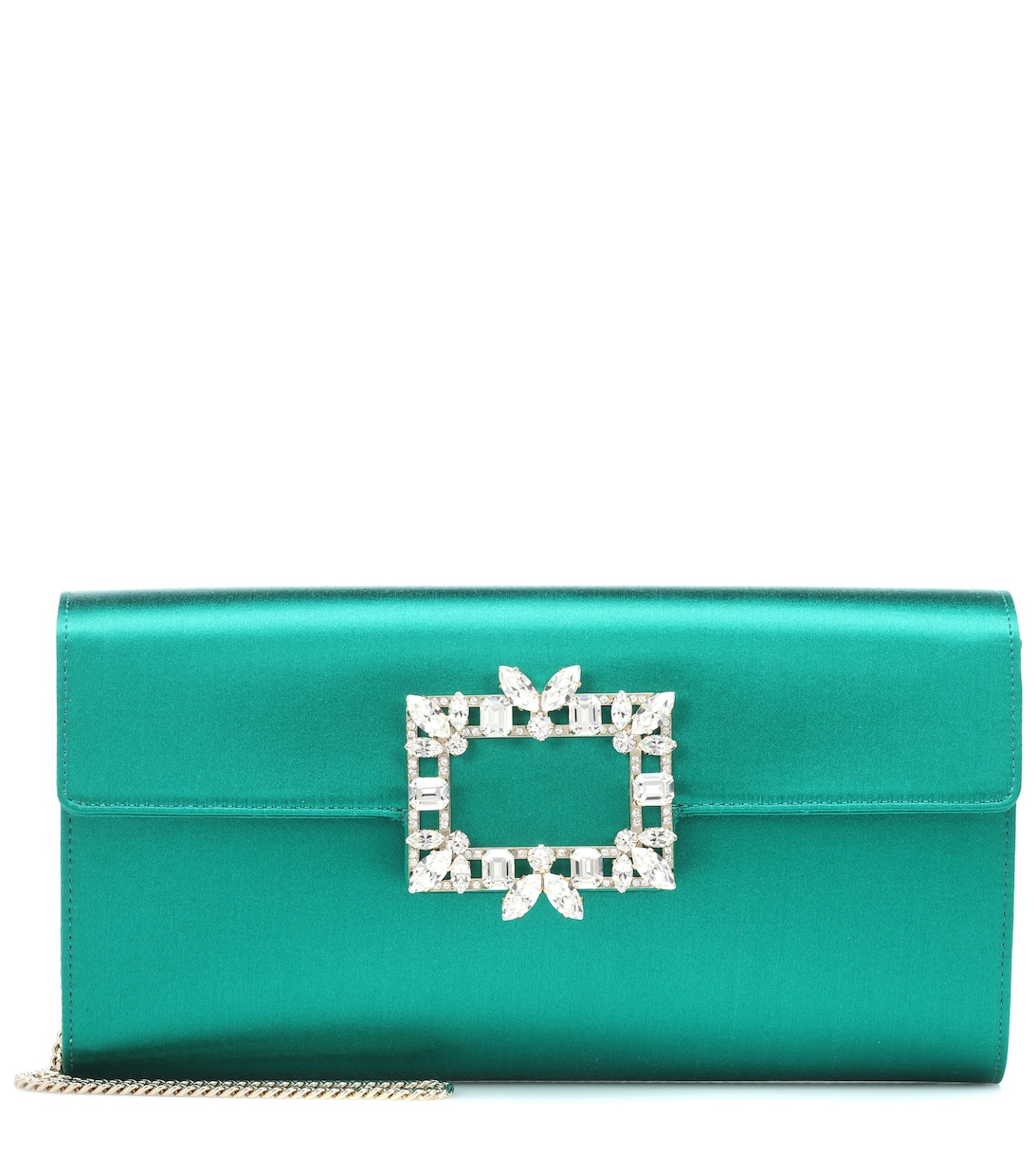 

Атласный клатч Evening Envelope Roger Vivier, зеленый