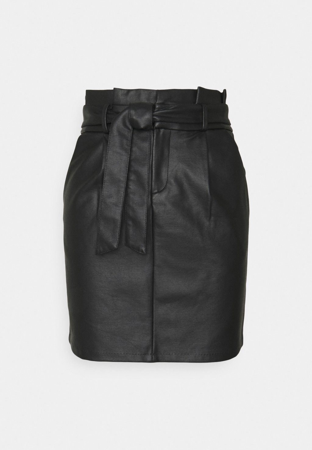 Мини-юбка Vero Moda Petite VMEVA PAPERBAG COATED SKIRT, черный юбка vero moda eva hr paperbag coated черный