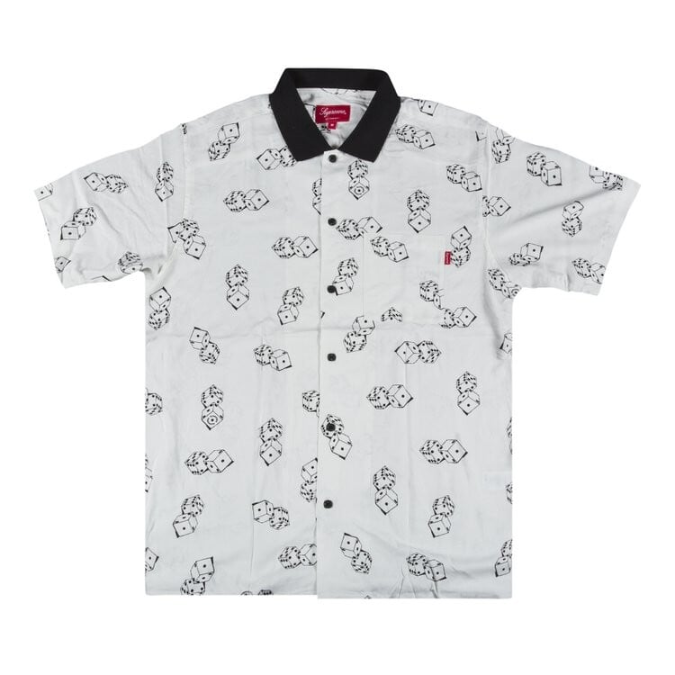 

Рубашка Supreme Dice Rayon Short-Sleeve Shirt 'White', белый