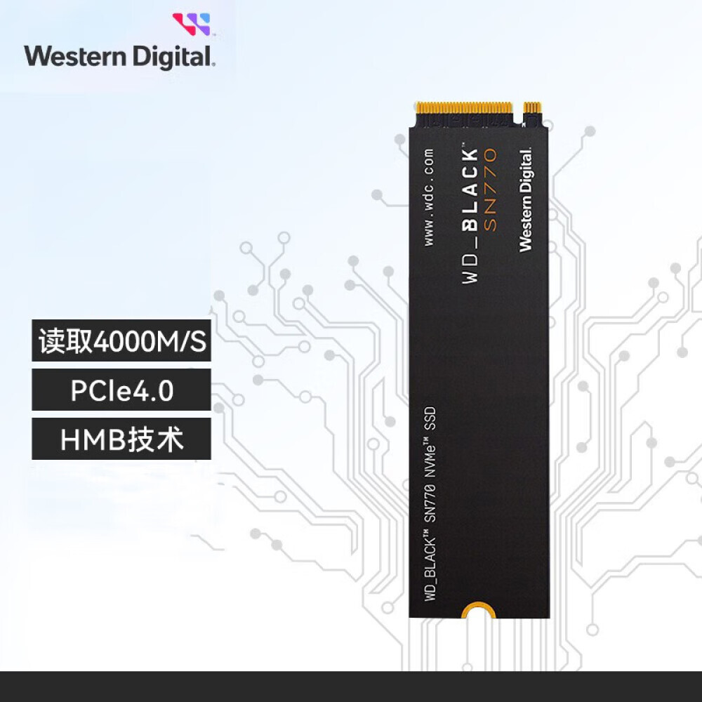 

SSD-накопитель Western Digital SN770 Black 500G (WDS500G3X0E)