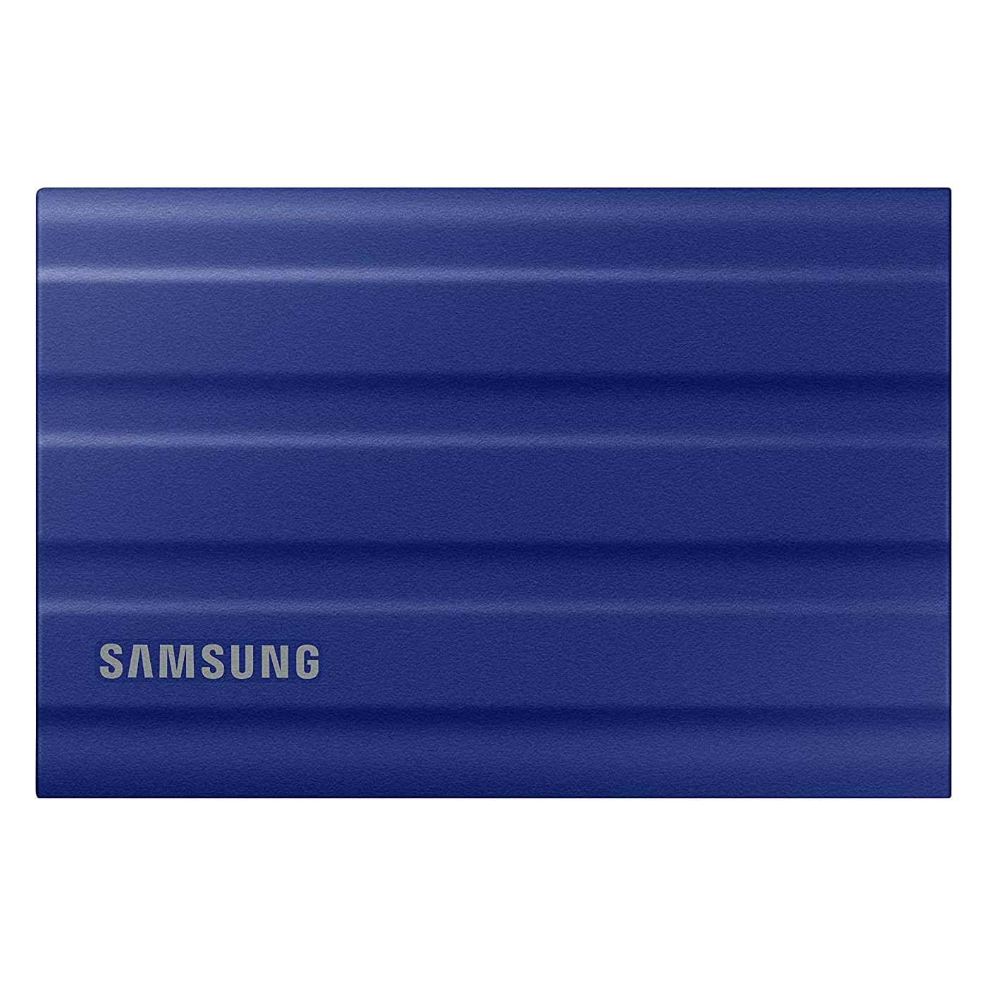 Внешний диск SSD Samsung T7 Shield, 1ТБ, синий - фото