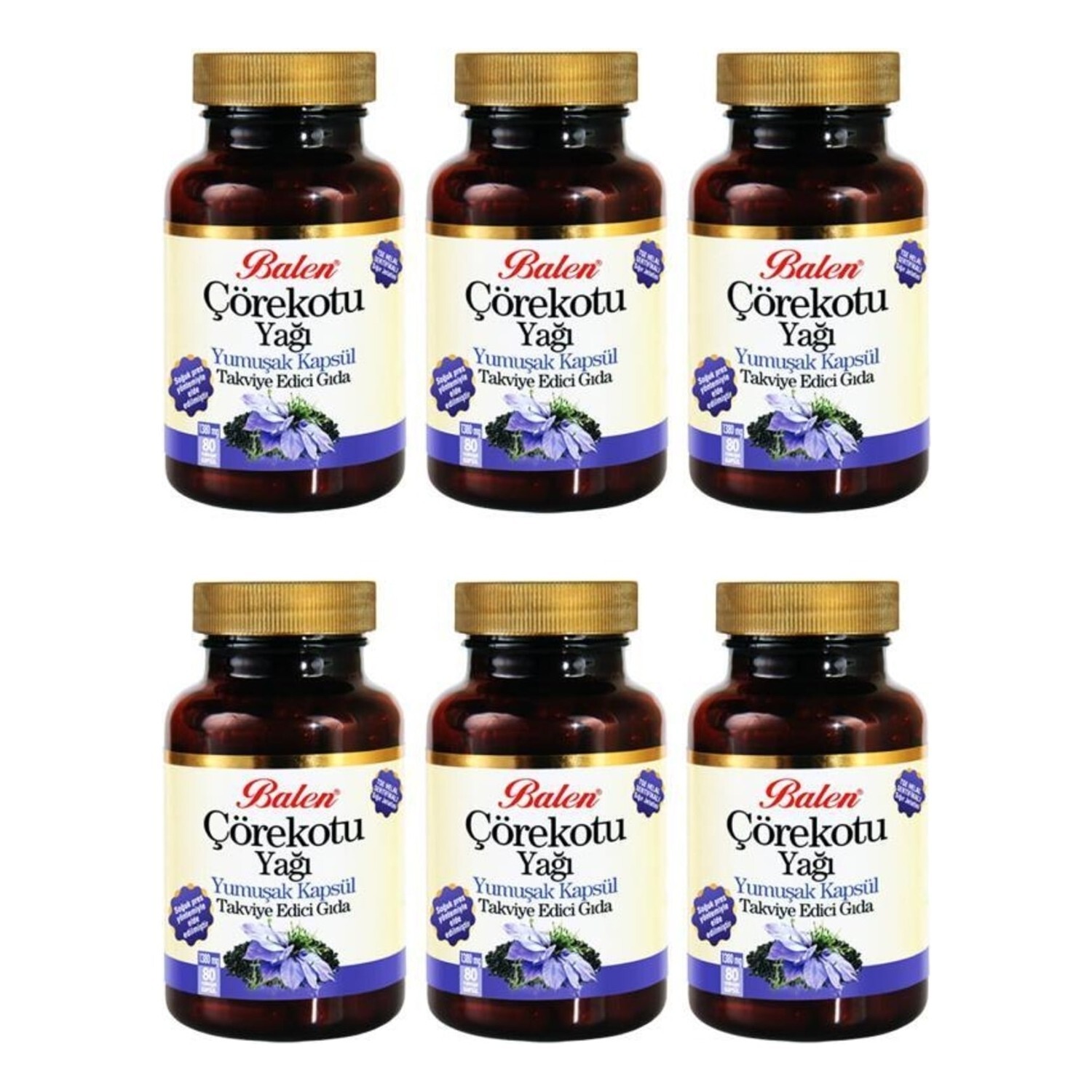 

Balen Seed Oil Soft Capsule 1380 мг 80 капсул, 6 штук