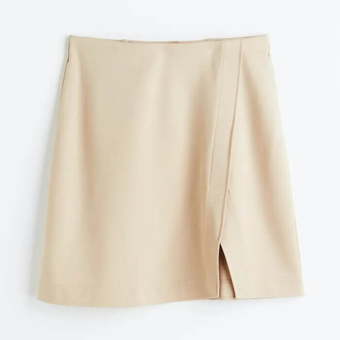 

Юбка H&M Short Wrap-front, бежевый