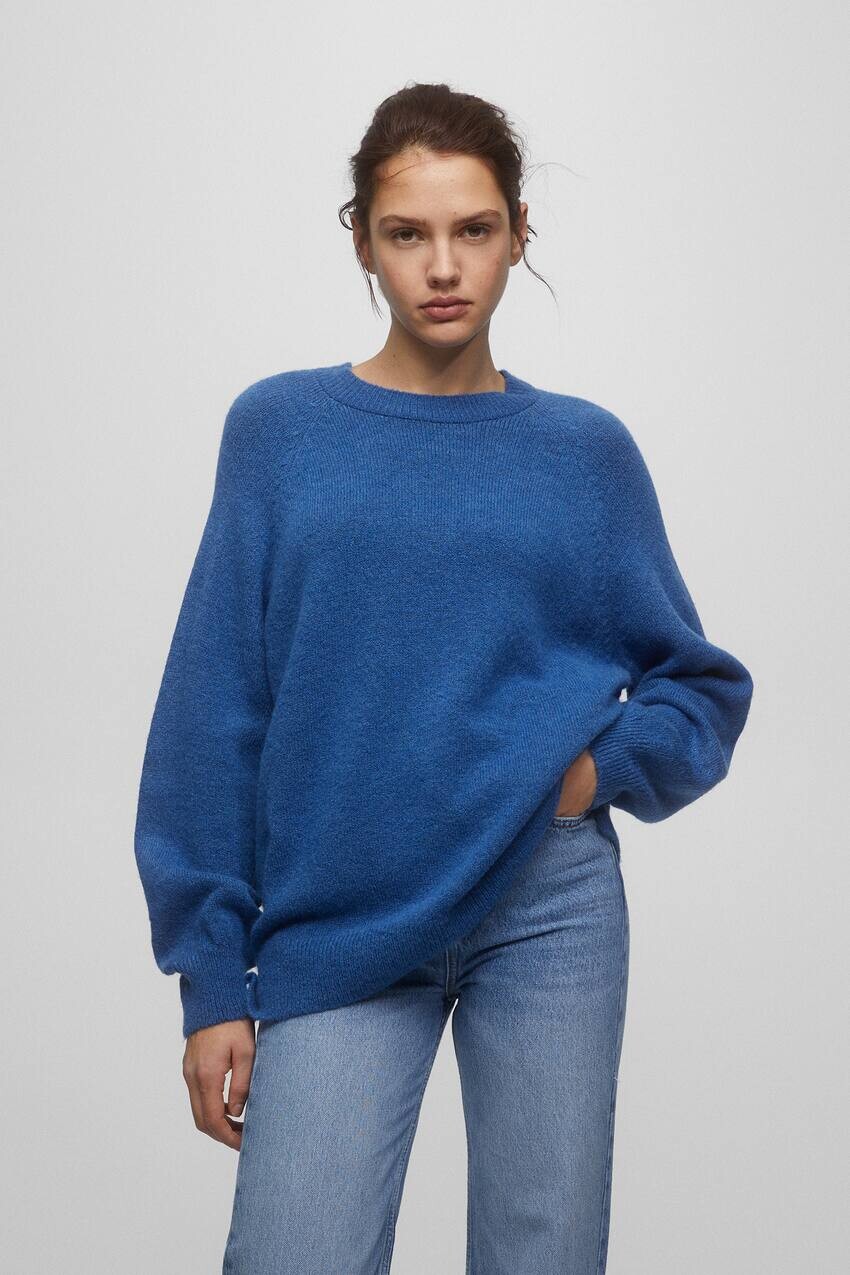 

Мягкий вязаный свитер Pull&Bear, синий