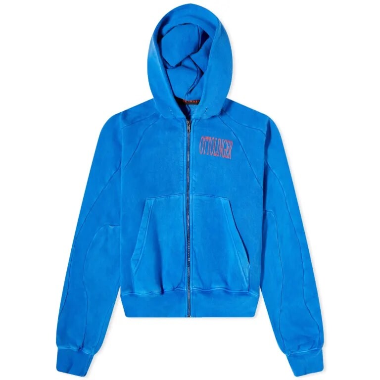 

Толстовка Ottolinger Multiline Cropped Zip, синий