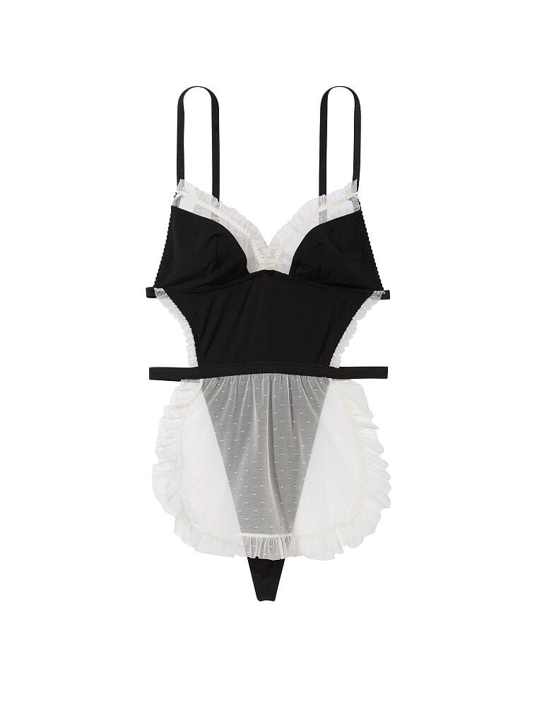 

Боди Victoria's Secret Very Sexy Modal & Mesh Teddy, черный/белый