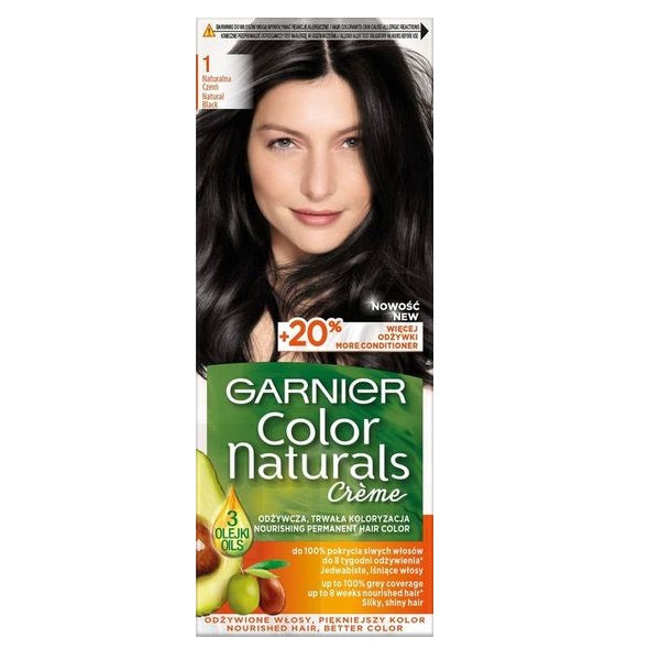 Garnier Крем-краска для волос Color Naturals Creme 1 Черный краска для волос garnier краска для волос color sensation перламутровые блонды