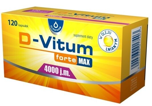 

D-Vitum Forte Max 4000j.m. Kapsułki витамин D3 в капсулах, 120 шт.