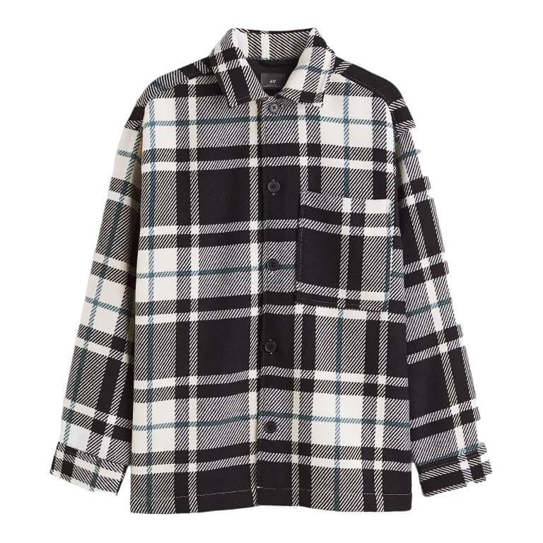 

Рубашка H&M Relaxed Fit, черный
