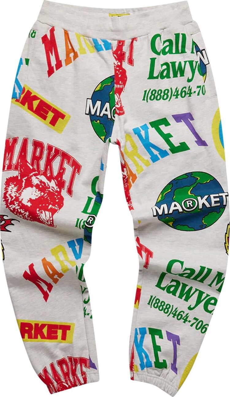 

Спортивные брюки Market Monogram Aop Sweatpants 'Ash Grey', серый