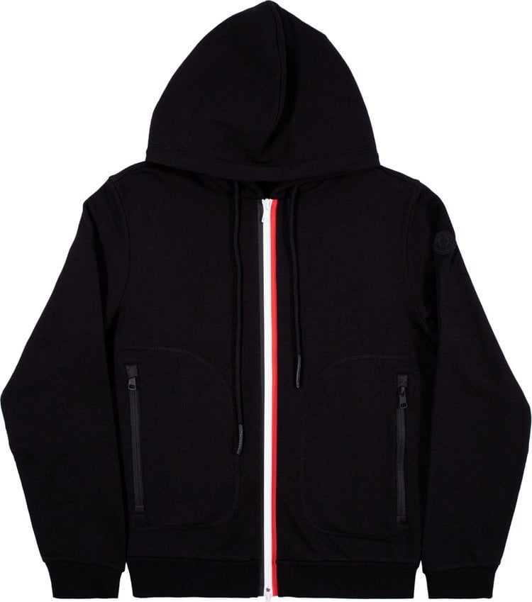 Moncler zip discount hoodie black