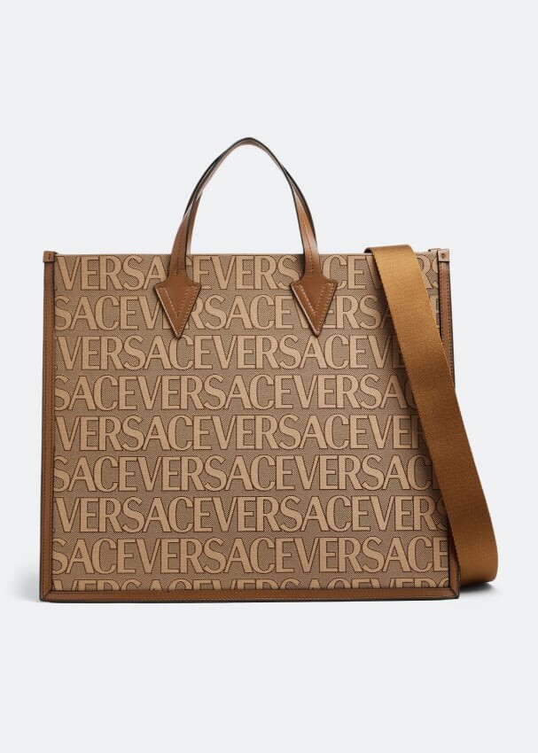 

Сумка-тоут VERSACE Versace Allover tote bag, коричневый