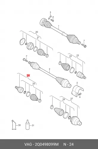 

ШРУС 2Q0498099M VAG