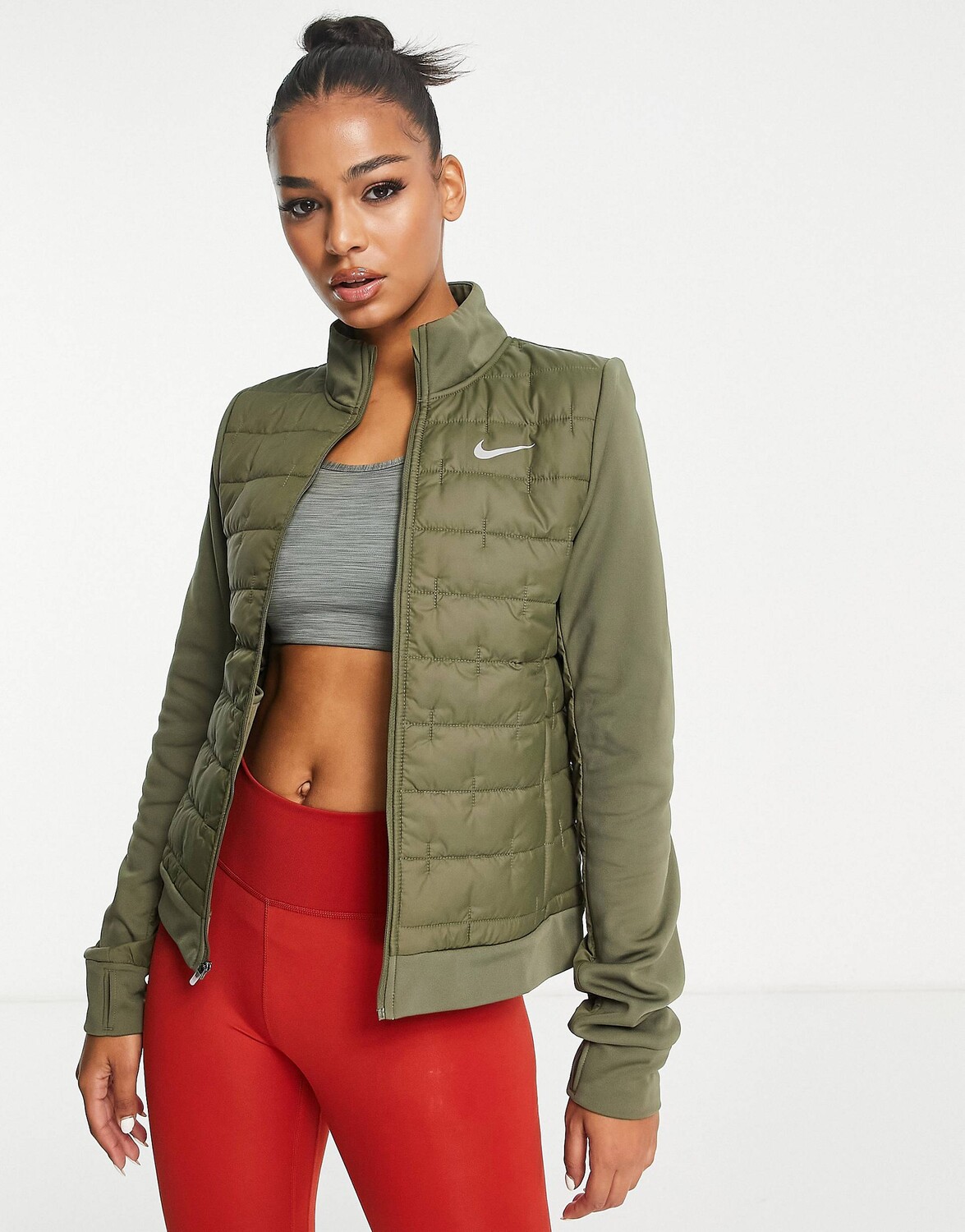 

Синтетическая куртка Nike Running Therma-FIT цвета хаки