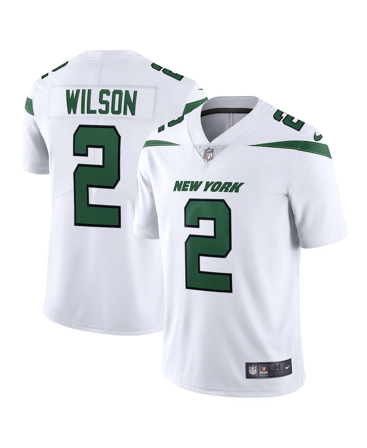 Мужская футболка zach wilson spotlight white new york jets vapor limited jersey Nike, белый конфета jets 42 г